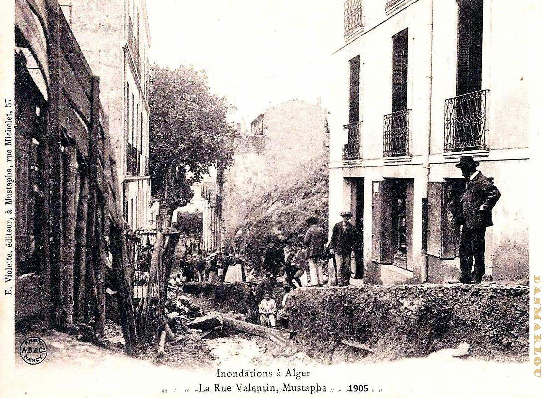 Alger-Mustapha - Rue Valentin - Inondations - 1905.jpg